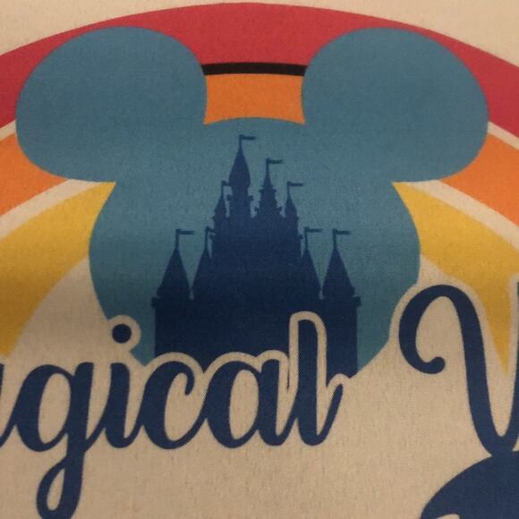 Disney Magical Vibes Gray Castle Rainbow Yard Garden Flag NEW - Picture 3 of 4